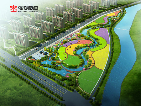  雅安市环境湿地工程三维场景动画、三维效果图表现